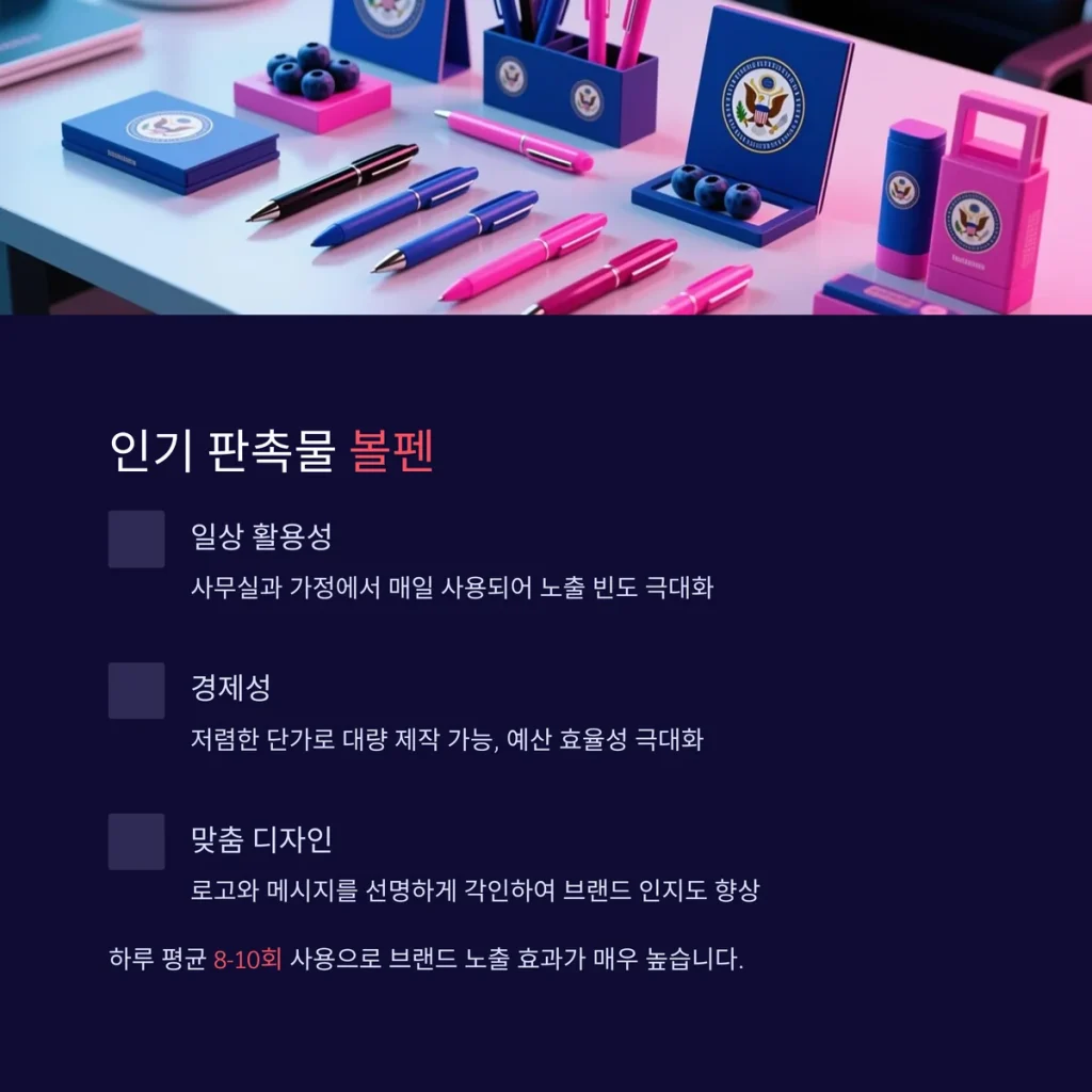 관공서 판촉물 제작 볼펜 대량주문
