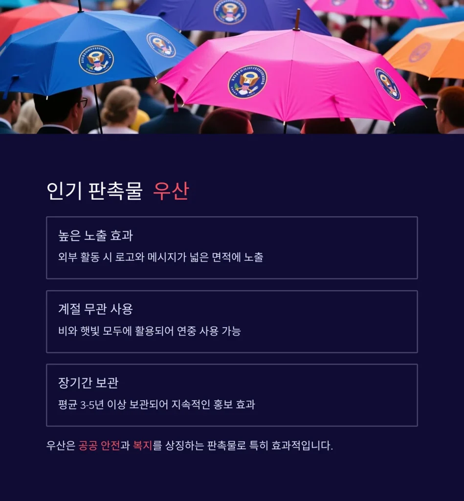 관공서 판촉물 제작 우산 맞춤제작