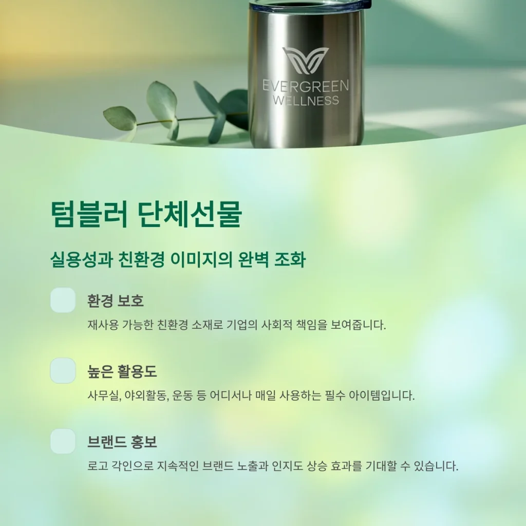 단체선물 제작 텀블러 추천