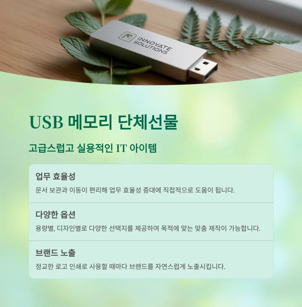 단체선물 제작 usb기념품 제작