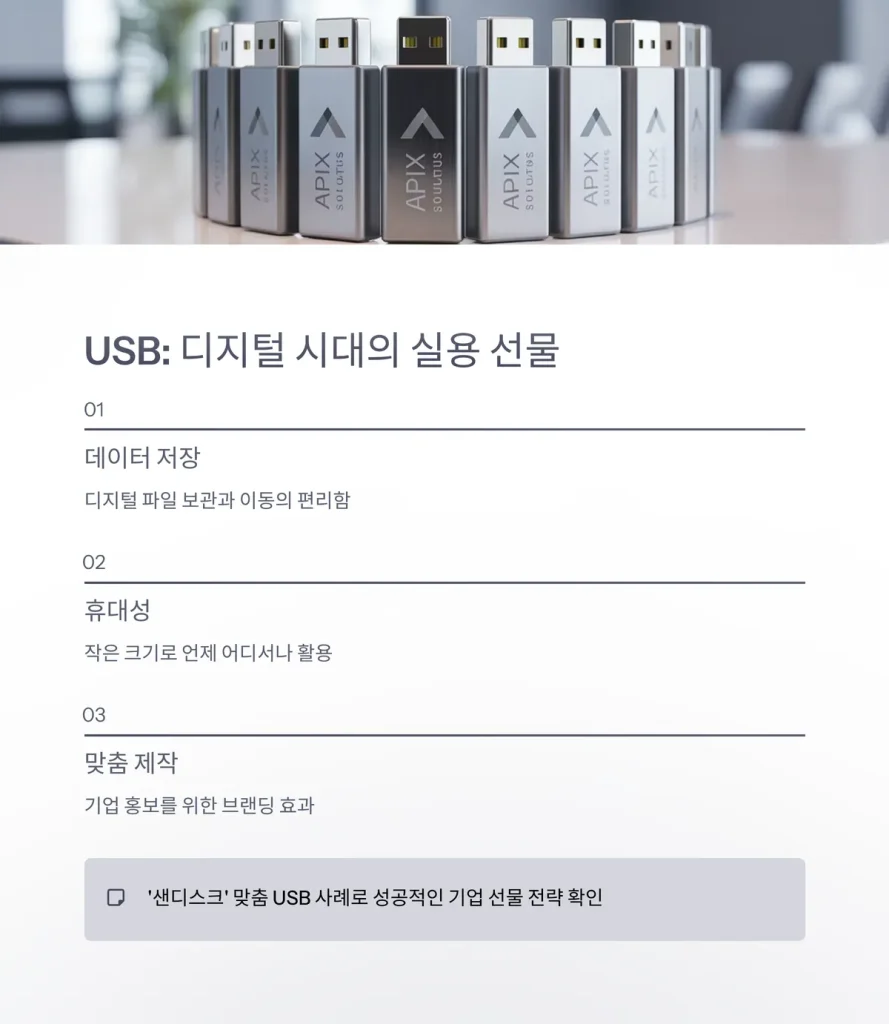 답례품 제작 usb 주문인쇄